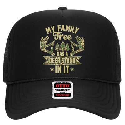My Family Tree Has A Deer Stand In It Camo Hunting Vintage Trucker Hat