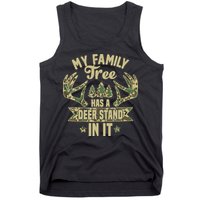 My Family Tree Has A Deer Stand In It Camo Hunting Vintage Tank Top