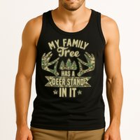My Family Tree Has A Deer Stand In It Camo Hunting Vintage Tank Top