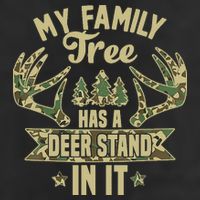 My Family Tree Has A Deer Stand In It Camo Hunting Vintage Golf Towel