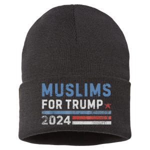 Muslims For Trump 2024 Sustainable Knit Beanie