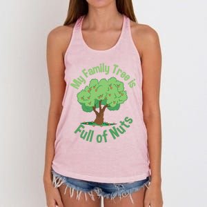 My Family Tree Is Full Of Nuts Reunion Crazy Families Gift Women's Knotted Racerback Tank