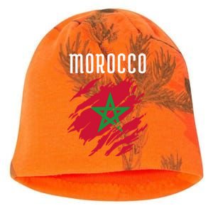 Moroccan Flag To Support Morocco Gift Moroccan Soccer Fans Great Gift Kati - Camo Knit Beanie