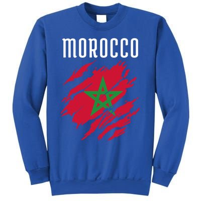 Moroccan Flag To Support Morocco Gift Moroccan Soccer Fans Great Gift Sweatshirt