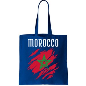 Moroccan Flag To Support Morocco Gift Moroccan Soccer Fans Great Gift Tote Bag