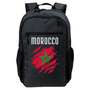 Moroccan Flag To Support Morocco Gift Moroccan Soccer Fans Great Gift Daily Commute Backpack