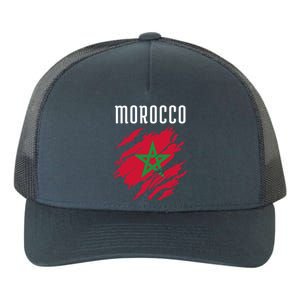 Moroccan Flag To Support Morocco Gift Moroccan Soccer Fans Great Gift Yupoong Adult 5-Panel Trucker Hat