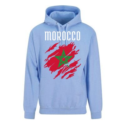 Moroccan Flag To Support Morocco Gift Moroccan Soccer Fans Great Gift Unisex Surf Hoodie