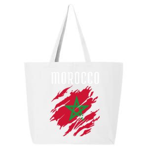 Moroccan Flag To Support Morocco Gift Moroccan Soccer Fans Great Gift 25L Jumbo Tote