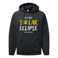 My First Total Solar Eclipse April 8th Performance Fleece Hoodie