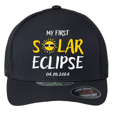 My First Total Solar Eclipse April 8th Flexfit Unipanel Trucker Cap