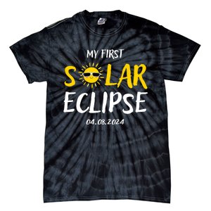 My First Total Solar Eclipse April 8th Tie-Dye T-Shirt