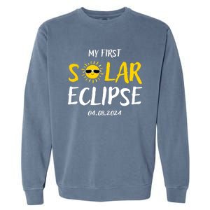 My First Total Solar Eclipse April 8th Garment-Dyed Sweatshirt