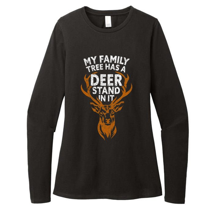 My Family Tree Has A Deer Stand In It Funny Womens CVC Long Sleeve Shirt