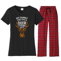 My Family Tree Has A Deer Stand In It Funny Women's Flannel Pajama Set