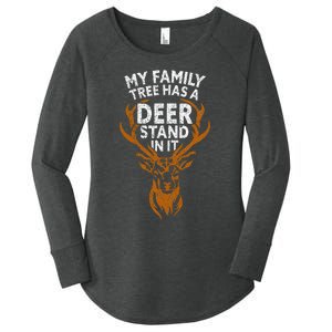 My Family Tree Has A Deer Stand In It Funny Women's Perfect Tri Tunic Long Sleeve Shirt