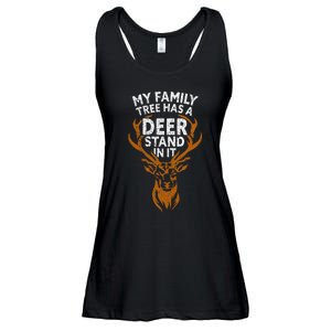 My Family Tree Has A Deer Stand In It Funny Ladies Essential Flowy Tank