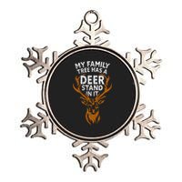 My Family Tree Has A Deer Stand In It Funny Metallic Star Ornament