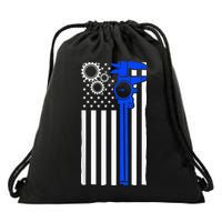 Machinist Flag Tools CNC Machine Operator Machining Drawstring Bag