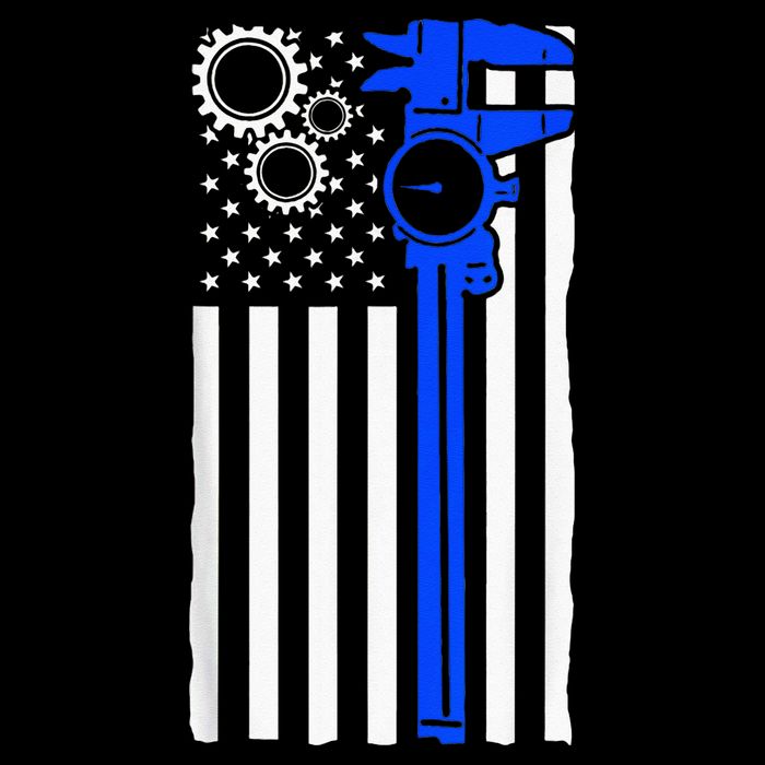 Machinist Flag Tools CNC Machine Operator Machining 16 in Basic Backpack