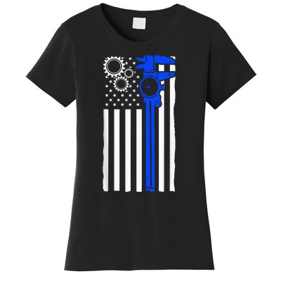 Machinist Flag Tools CNC Machine Operator Machining Women's T-Shirt