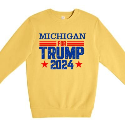 Michigan For Trump 2024 Premium Crewneck Sweatshirt