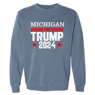 Michigan For Trump 2024 Garment-Dyed Sweatshirt