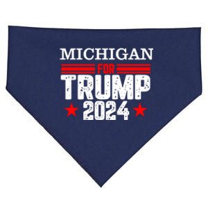 Michigan For Trump 2024 USA-Made Doggie Bandana