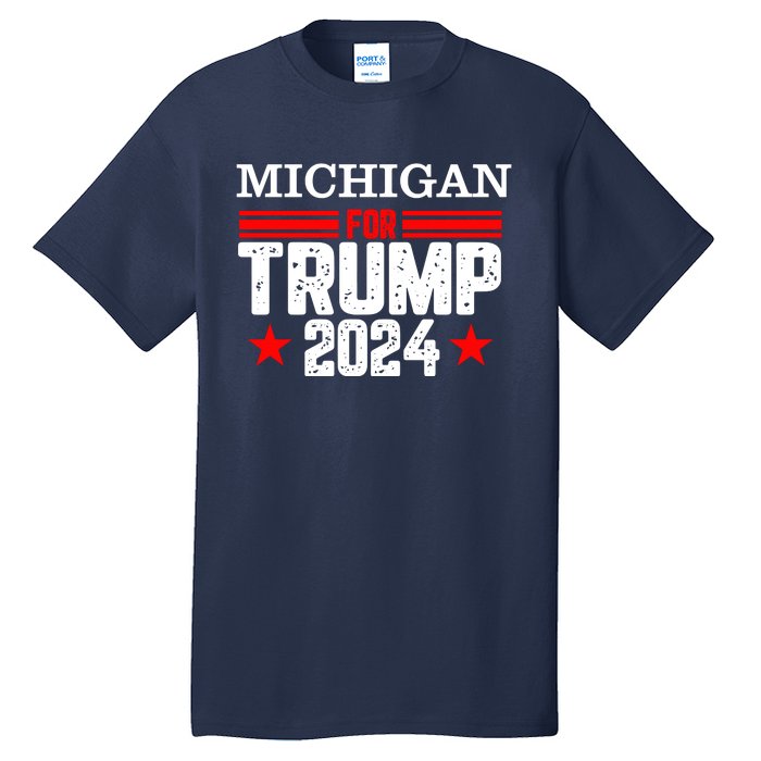 Michigan For Trump 2024 Tall T-Shirt