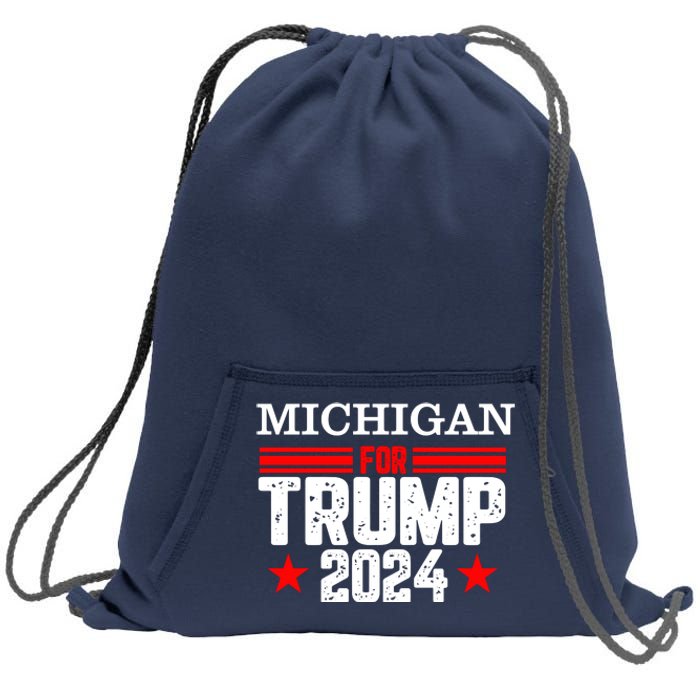 Michigan For Trump 2024 Sweatshirt Cinch Pack Bag