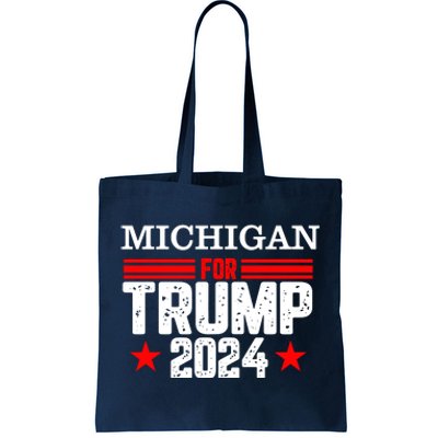 Michigan For Trump 2024 Tote Bag