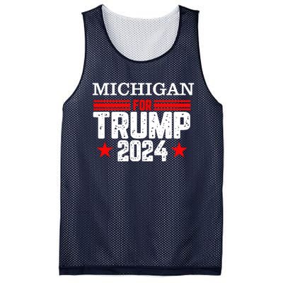 Michigan For Trump 2024 Mesh Reversible Basketball Jersey Tank