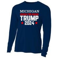 Michigan For Trump 2024 Cooling Performance Long Sleeve Crew