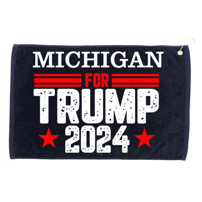 Michigan For Trump 2024 Grommeted Golf Towel