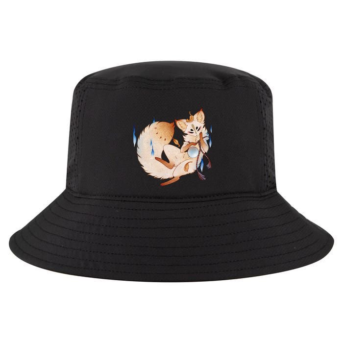 Mischievous Fox Teakitsune Yokai Kitsune Cool Comfort Performance Bucket Hat