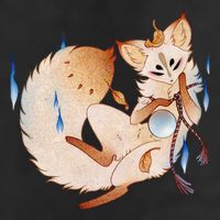 Mischievous Fox Teakitsune Yokai Kitsune Cool Comfort Performance Bucket Hat
