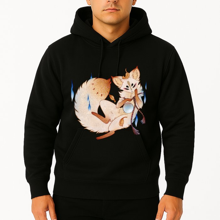 Mischievous Fox Teakitsune Yokai Kitsune Hoodie
