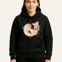Mischievous Fox Teakitsune Yokai Kitsune Hoodie