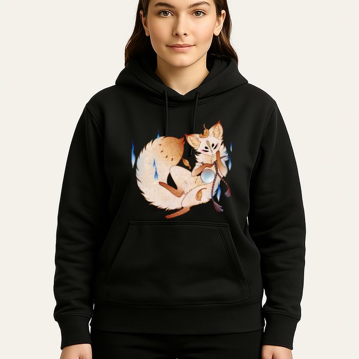 Mischievous Fox Teakitsune Yokai Kitsune Hoodie