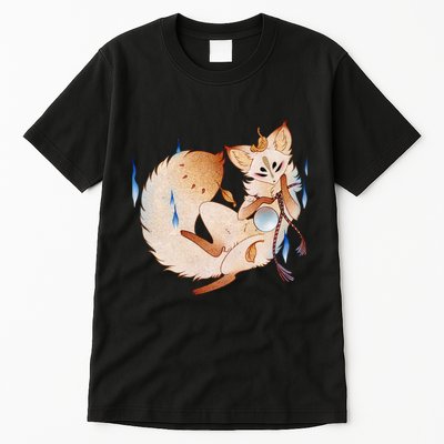 Mischievous Fox Teakitsune Yokai Kitsune Tall T-Shirt