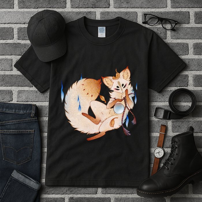 Mischievous Fox Teakitsune Yokai Kitsune Tall T-Shirt