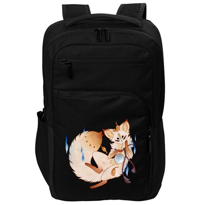 Mischievous Fox Teakitsune Yokai Kitsune Impact Tech Backpack