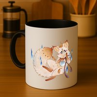 Mischievous Fox Teakitsune Yokai Kitsune Mug
