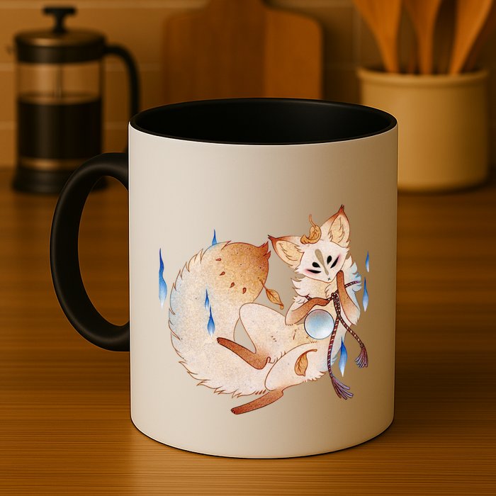 Mischievous Fox Teakitsune Yokai Kitsune Mug