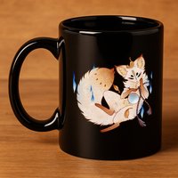 Mischievous Fox Teakitsune Yokai Kitsune 11oz C Handle Ceramic Mug