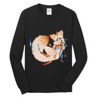 Mischievous Fox Teakitsune Yokai Kitsune Tall Long Sleeve T-Shirt