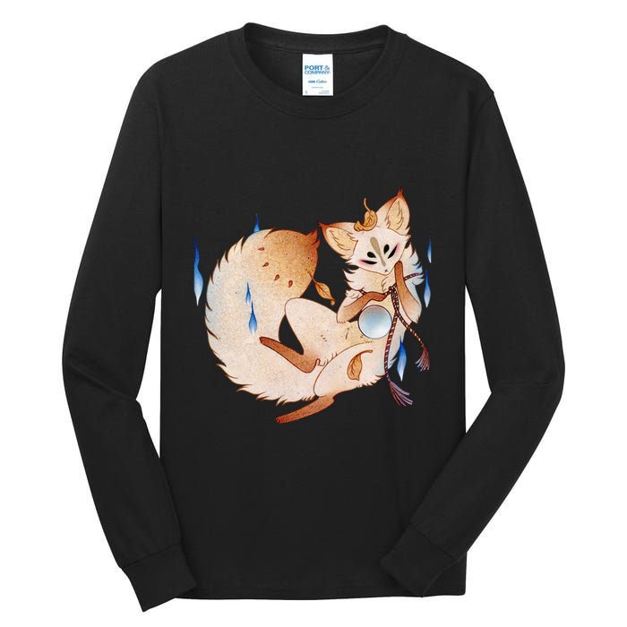 Mischievous Fox Teakitsune Yokai Kitsune Tall Long Sleeve T-Shirt