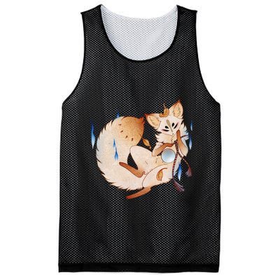 Mischievous Fox Teakitsune Yokai Kitsune Mesh Reversible Basketball Jersey Tank