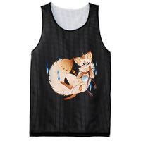 Mischievous Fox Teakitsune Yokai Kitsune Mesh Reversible Basketball Jersey Tank
