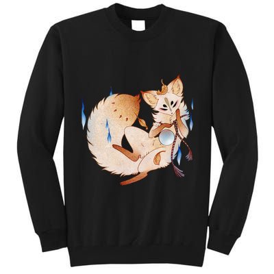 Mischievous Fox Teakitsune Yokai Kitsune Tall Sweatshirt